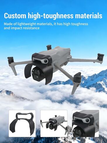 ممتص الصدمات لعدسة جيمبال لـ DJI Air 3S، حافظة واقية لعدسة الكاميرا مضادة للتصادمات، خفيفة الوزن ومضادة للصدمات لملحقات DJI Air 3S (أسود) in Kuwait