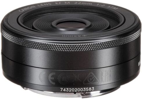 مجموعة عدسات Canon EF-M 22mm f/2 STM | برايم صغير الحجم ذو زاوية واسعة مع فتحة f/2 سريعة، وتركيز تلقائي سلس STM وتصميم فطيرة خفيف الوزن | لصور السفر والشوارع (5985B002) + مجموعة الفلاتر + المزيد in Kuwait