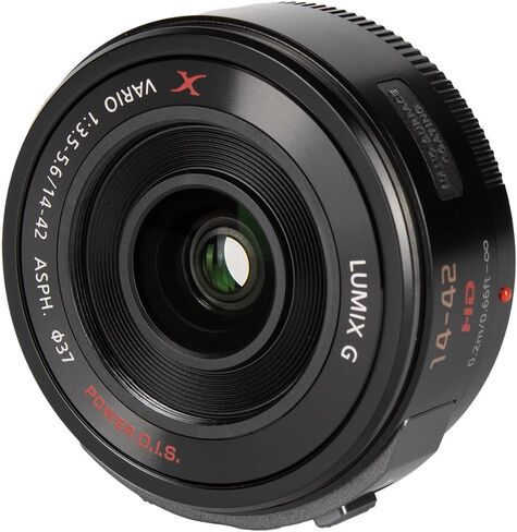 باناسونيك لوميكس جي اكس فاريو PZ 14-42 ملم f/3.5-5.6 قوة O.I.S. عدسة لـ Micro Four Thirds، تكبير بانكيك مدمج، ما يعادل 28-84 مم، تحكم في تكبير الطاقة، حزمة مع فلتر ومجموعة تنظيف (4 عناصر) in Kuwait