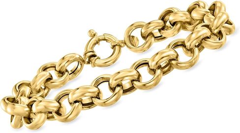 Ross-Simons Italian 14kt Yellow Gold Rolo-Chain Bracelet in Saudi Arabia
