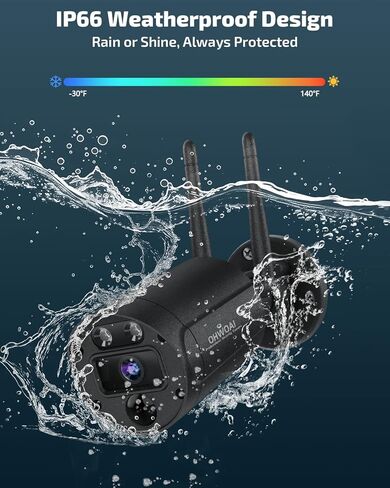 OHWOAI 《4K Ultra HD》Outdoor Wireless Expansion Camera for Security Systems, Home WiFi Video IP Surveillance Cameras in Kuwait