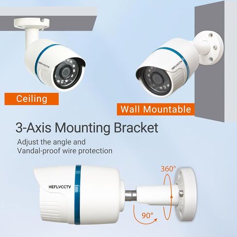 كاميرا مراقبة 1080P رصاصة 4 في 1 TVI/CVI/AHD/CVBS كاميرات مراقبة سلكية تناظرية CCTV عدسة 2MP 2.8 مم IP67 مقاومة للماء بالأشعة تحت الحمراء للرؤية الليلية كاميرا BNC رصاصة هجينة للأماكن الخارجية والداخلية in Kuwait