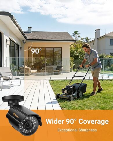 كاميرا أمان Anlapus 1080P Hybrid 4 في 1، كاميرا CCTV داخلية وخارجية مكونة من قطعتين مع رؤية ليلية 80 قدمًا، هيكل معدني مقاوم للطقس IP66، TVI/CVI/AHD/CVBS لنظام DVR تناظري 1080P/5MP/4K. in Kuwait