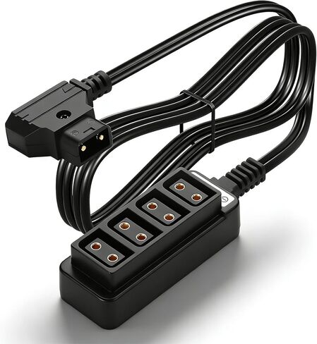 CERRXIAN 2FT D-tap كابل الفاصل، D الحنفية ذكر إلى 4 منافذ DTap أنثى الفاصل كابل الطاقة المحور، محول الفاصل P-الصنبور، لبطارية الكاميرا V-Mount in Kuwait