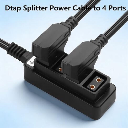 CERRXIAN 2FT D-tap كابل الفاصل، D الحنفية ذكر إلى 4 منافذ DTap أنثى الفاصل كابل الطاقة المحور، محول الفاصل P-الصنبور، لبطارية الكاميرا V-Mount in Kuwait