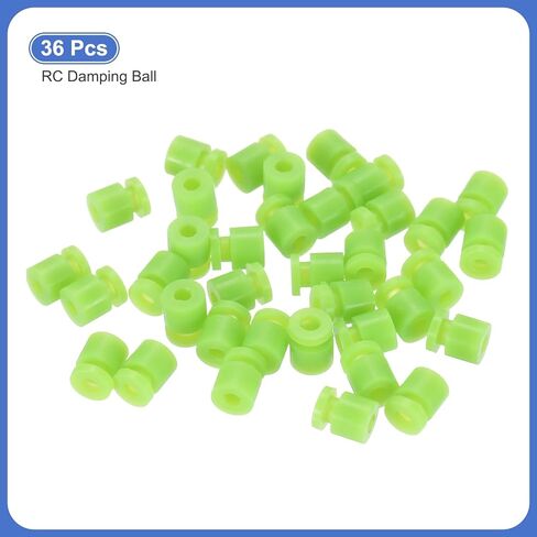كرات مطاطية مضادة للاهتزاز من MECCANIXITY RC لجهاز التحكم في الطيران RC F4 F7 ملحقات الطائرة بدون طيار M2x6.6 مم (أخضر)، حزمة من 36 قطعة in Kuwait