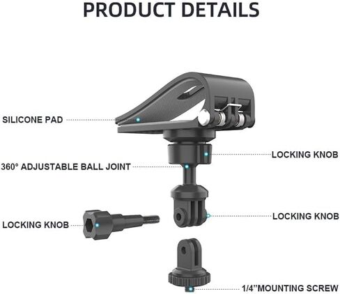 حامل مشبك حاجب الشمس للسيارة متوافق مع كاميرا GoPro Hero 13 12 11 10 9 8 7 6 5 Insta360 Osmo Action ومعظم كاميرات الحركة in Kuwait