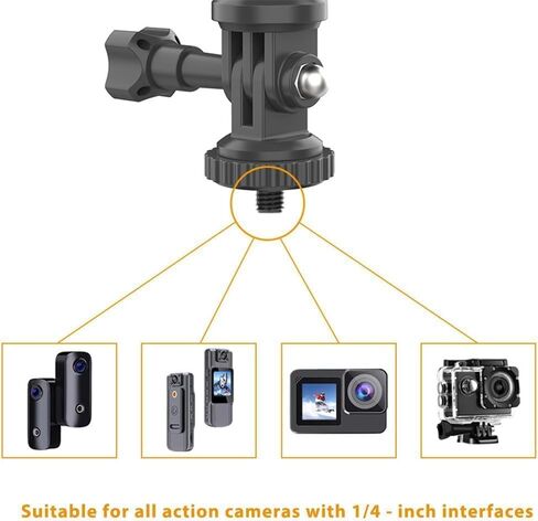 حامل مشبك حاجب الشمس للسيارة متوافق مع كاميرا GoPro Hero 13 12 11 10 9 8 7 6 5 Insta360 Osmo Action ومعظم كاميرات الحركة in Kuwait