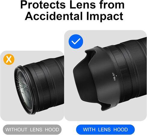 HB-87 Bayonet Flower Lens Hood Shade for Nikon NIKKOR Z 24-70mm f/2.8 S (Not for Z 24-70mm f/4 S),Lens - Replace Nikon HB-87,Anti - Flare,Protect Lens​,Reversible Design in Kuwait