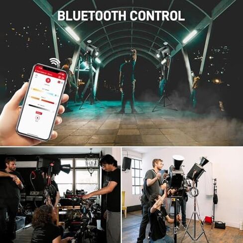 GVM 1200W LED Video Light مع غطاء قياسي، 1200B AIO Film Lighting Kit، 42800lux/3m طقم إضاءة التصوير الفوتوغرافي مع تحكم DMX، إضاءة فيديو الإخراج المستمر للإنتاج التلفزيوني، البث المباشر in Kuwait