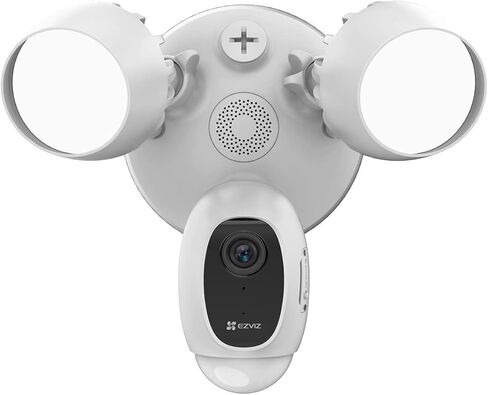 كاميرا EZVIZ LC1C بيضاء عالية الدقة للإضاءة الخارجية مع PIR، H.265، مستشعر ضوء النجوم، كشف الحركة المتقدم، صفارة الإنذار المدمجة، التحدث في اتجاهين، تدعم بطاقة Micro SD (متجددة) in Kuwait