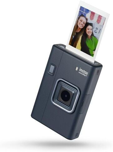 مجموعة الكاميرا الفورية الهجينة FUJIFILM instax mini LiPlay+ (أزرق منتصف الليل) مع 20 صورة فورية لفيلم فوري + ألبوم Instax Mini وحدود وملصقات ومشابك + قطعة قماش للتنظيف من الألياف الدقيقة (4 قطع) in Kuwait