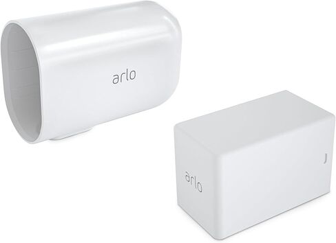 بطارية وغطاء ممتد من Arlo - عمر بطارية يصل إلى 2.5 مرة - يعمل Ultra وUltra 2 وPro 5S 2K وPro 4 وPro 3 والكاميرات - ضمان لمدة 90 يومًا + اشتراك مجاني لمدة 30 يومًا (تم تجديد الشركة المصنعة) in Kuwait
