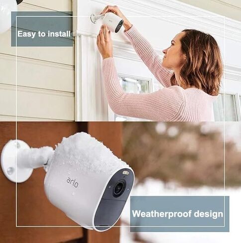 بطارية وغطاء ممتد من Arlo - عمر بطارية يصل إلى 2.5 مرة - يعمل Ultra وUltra 2 وPro 5S 2K وPro 4 وPro 3 والكاميرات - ضمان لمدة 90 يومًا + اشتراك مجاني لمدة 30 يومًا (تم تجديد الشركة المصنعة) in Kuwait