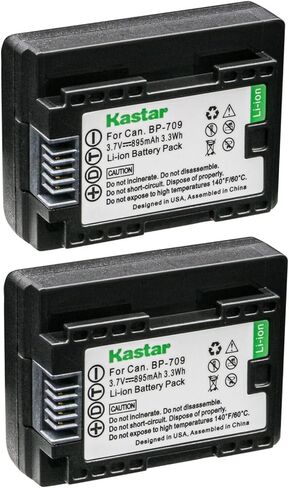بطارية Kastar BP-709 بديلة لكاميرا Canon VIXIA HF R60 HFR60، VIXIA HF R62 HFR62، VIXIA HF R70 HFR70، VIXIA HF R72 HFR72، VIXIA HF R80 HFR80، VIXIA HF R82 HFR82، VIXIA HF R300 HFR300 in Kuwait