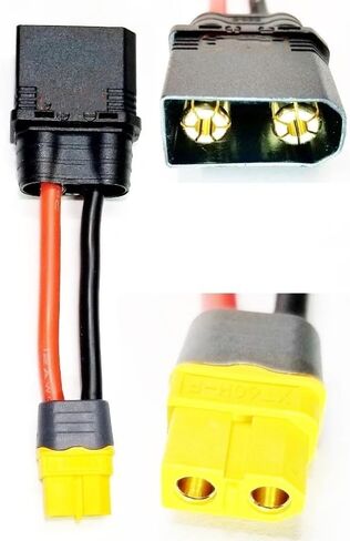 2 قطعة 5 سنتيمتر 12AWG XT60 أنثى إلى QS8 ذكر تهمة الرصاص محول لشحن البطاريات RC in Kuwait