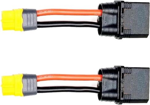 2 قطعة 5 سنتيمتر 12AWG XT60 أنثى إلى QS8 ذكر تهمة الرصاص محول لشحن البطاريات RC in Kuwait