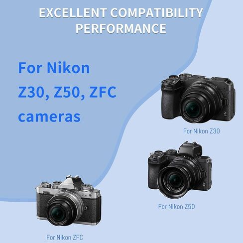 عبوتان بطارية بديلة EN-EL25 EN-EL25a مع منفذ شحن سريع USB-C متوافق مع كاميرا Nikon ZFC / Z30 / Z50، شاحن MH-32 1600 مللي أمبير في الساعة in Kuwait