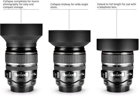 غطاء عدسة ناعم 77 ملم لكاميرا Canon EOS R وEOS R5 II وEOS 6D وEOS 6D Mark II وEOS 5D Mark IV مع عدسة EF مقاس 24-105 ملم USM in Kuwait