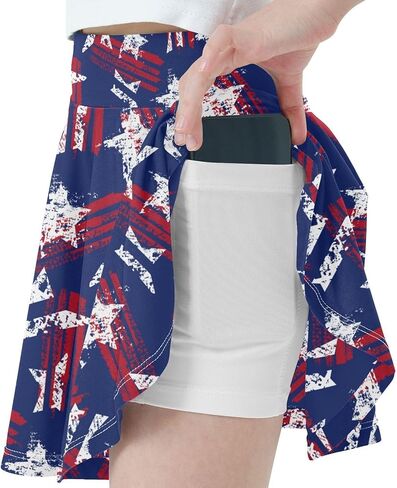 Girls Skorts High Waist Athletic Skirts with Shorts Giraffe Print Stretchy Teens Performance Tennis in Saudi Arabia