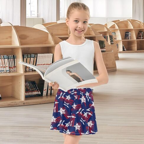 Girls Skorts High Waist Athletic Skirts with Shorts Giraffe Print Stretchy Teens Performance Tennis in Saudi Arabia