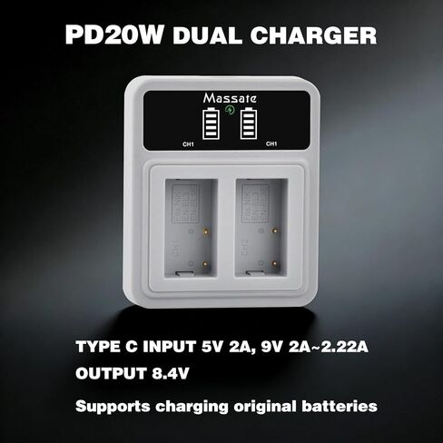 2 حزمة 2600 مللي أمبير LP-E6 LP-E6P LP-E6NH بطارية وشاحن LED PD20W - طاقة كاملة 2.5 ساعة، بطارية LP E6 لكاميرات Canon EOS 5D Mark II/III/IV، 5DS/R، 6D/6D II، 7D/7D II، 60D 70D 80D 90D، R، R5 R6 R7 DSLR in Kuwait