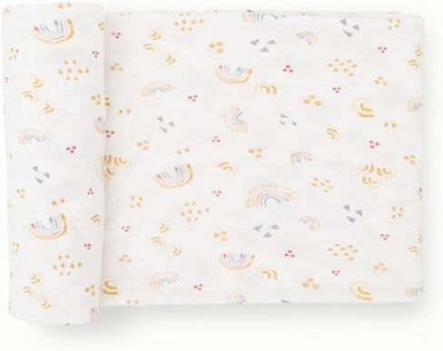 Little Unicorn Large Stretch Knit Swaddle Blanket 2 Pack| Super Soft with Optimal Stretch for swaddling | Giftable Set (Frost Green) in Kuwait