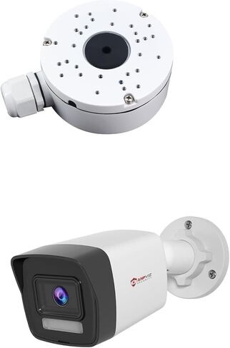 كاميرا Anpviz 5MP PoE IP خارجية، رؤية ليلية ذكية ذات لون فاتح مزدوج + صندوق توصيل، دعامة تثبيت على السقف، JB-B1278W in Kuwait