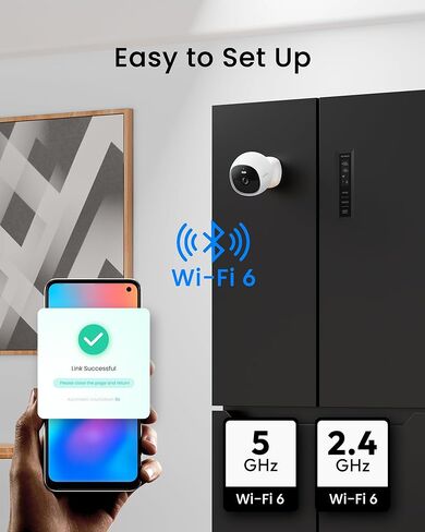 youkey كاميرا أمان لاسلكية في الهواء الطلق، بدون رسوم شهرية، تعمل بالبطارية، 2.5K QHD WiFi 6، حامل مغناطيسي، اكتشاف الإنسان والحيوانات الأليفة بالذكاء الاصطناعي، تخزين محلي 8 جيجابايت، رؤية ليلية ملونة in Kuwait