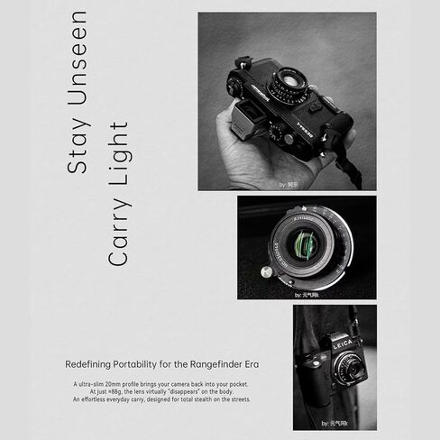 7artisans M 35mm F2.8 عدسة كاميرا ذات إطار كامل للتركيز اليدوي للتقارب البقعي لحامل Leica M/L39/LTM، حامل مزدوج خفيف الوزن ورفيع ومزود بفلتر للأشعة فوق البنفسجية وغطاء عدسة (لحامل LM) in Kuwait