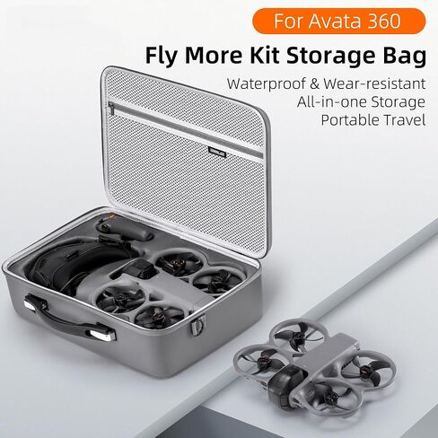 حقيبة حمل Coyktonty لملحقات DJI Avata 360، حقيبة حمل PU محمولة لـ DJI Avata 360 Motion Fly More for RC Motion 3، Goggles N3، محور الشحن in Kuwait