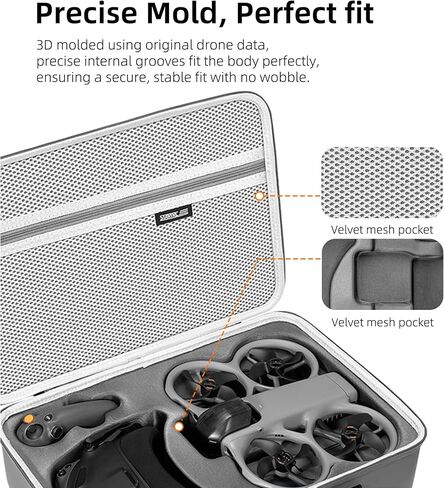 حقيبة حمل Coyktonty لملحقات DJI Avata 360، حقيبة حمل PU محمولة لـ DJI Avata 360 Motion Fly More for RC Motion 3، Goggles N3، محور الشحن in Kuwait
