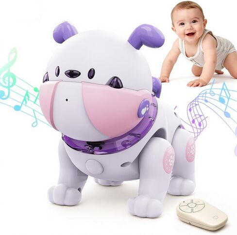 Baby Toys for 6-12 Months: Musical Crawling Dog Toy with Dancing, Recording & Lights, First Birthday Gift for Boys & Girls, Tummy Time Sensory Toy for Toddlers 1-3 in Saudi Arabia