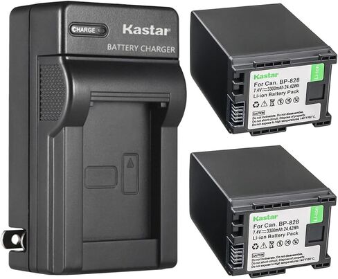بديل شاحن بطارية حائط تيار متردد من Kastar BP-828 لكاميرا Canon XA60، Canon XA65، Canon XA70، Canon XA75، Canon VIXIA HF G70 in Kuwait