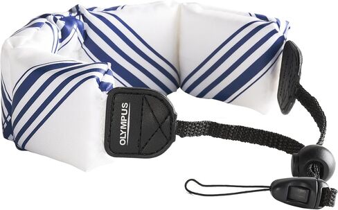OM SYSTEM Olympus Fashion Float Strap for Camera (White with Blue) in Kuwait