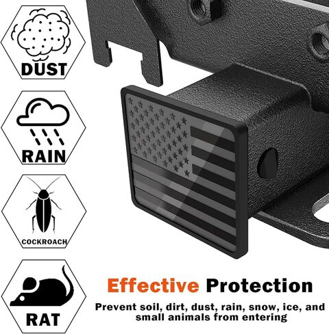 American Flag Trailer Hitch Cover Tube Plug Insert 2" in Saudi Arabia