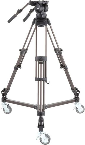 حامل ثلاثي من الألومنيوم Libec LX10 Studio مكون من 3 أقسام مع رأس H65B مع DL-3B Dolly in Kuwait