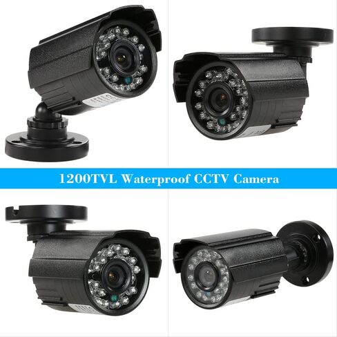1200TVL رصاصة كاميرا CCTV كاميرا الأمن للماء كاميرا مراقبة المنزل مع 24 مصابيح الأشعة تحت الحمراء للرؤية الليلية تتبع السيارات توازن اللون الأبيض IP66 للماء التوصيل والتشغيل in Kuwait