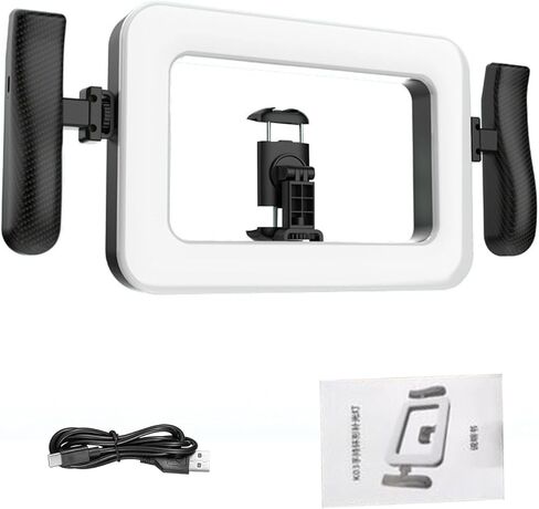 Focket Video Light, Adjustable 2900K to 7000K Color Temperature 10 to 100 Brightness Camera Light, LED Panel with Bluetooth Remote Control Dual Cold Shoe Mounts for Photography in Kuwait