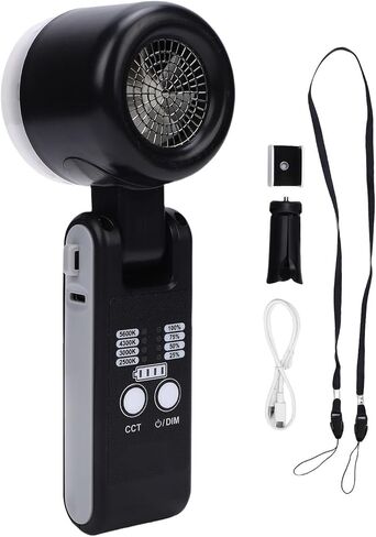 مصباح LED محمول قابل للدوران 180 درجة، مصباح 4 درجات حرارة ألوان، ضوء 2500K 5600K مع بطارية 4000 مللي أمبير في الساعة، مثالي لتسجيل مدونة الفيديو والتصوير الفوتوغرافي والمكياج TikTok in Kuwait