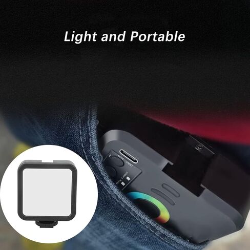 أضواء الفيديو RGB W70 ضوء التصوير الفوتوغرافي المحمول 7W 3000-9000K CRI 95-9 أوضاع السيناريو وتوسيع الحذاء البارد لمدونة الفيديو، في الهواء الطلق، التصوير الفوتوغرافي الإبداعي in Kuwait