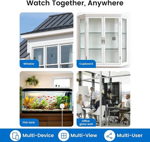 كاميرا مراقبة النافذة CasaCam WindowCam Air 2K داخلية للمنزل، بدون حامل مثقاب، رؤية ليلية بالألوان الكاملة، 2.4 جيجا هرتز و5 جيجا هرتز واي فاي، كشف الإنسان بالذكاء الاصطناعي، بدون اشتراك، تخزين محلي وسحابي، VC160A in Kuwait