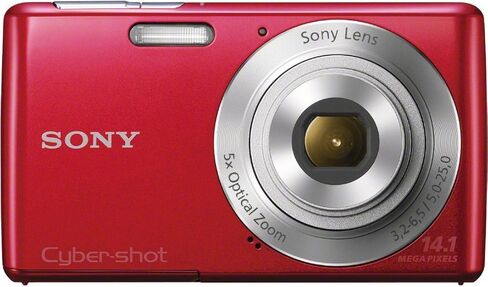 كاميرا سوني سايبر شوت DSC-W620 الرقمية بدقة 14.1 ميجابكسل مع تكبير بصري 5x وشاشة LCD مقاس 2.7 بوصة (أحمر) (موديل 2012) in Kuwait