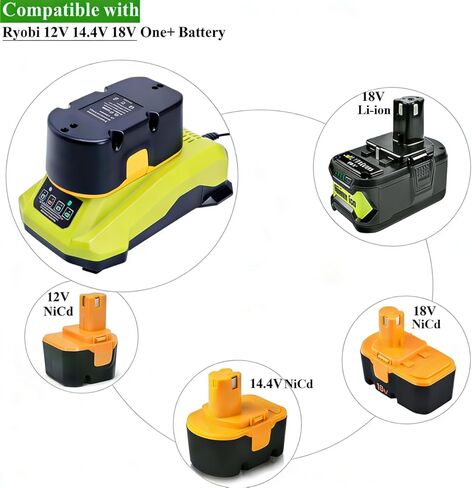 Lasica Replacement for RYOBI 18V Battery P117 Dual Charger, Compatible with Ryobi 18V 14.4V 12V ONE+ Plus Batteries P190 P189 P108 P107 P104 P103 P102 P100 PBP005 PBP002 Fast Charger Station in Saudi Arabia
