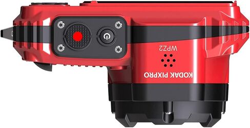 كاميرا رقمية Kodak PIXPRO WPZ2 متينة مقاومة للماء بدقة 16 ميجابكسل مع تكبير بصري 4X (أحمر) وبطاقة microSDHC سعة 32 جيجابايت مع حزمة محول (عنصران) in Kuwait