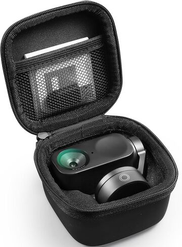 حقيبة حمل لكاميرا الويب Insta360 Link 2/2C، حقيبة تخزين مقاومة للماء من البولي يوريثان، حافظة واقية للسفر لملحقات Insta 360 Link 2 Pro/2C Pro مع منظم مزدوج الطبقة للتركيب المغناطيسي والكابل والمحول in Kuwait