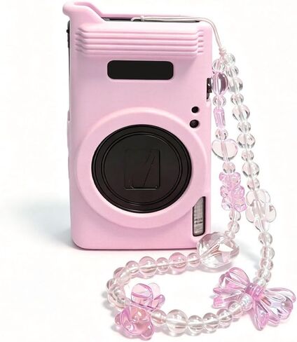 حافظة من السيليكون لكاميرات Canon PowerShot IXY 650/ELPH 360، حافظة كاميرا من السيليكون الناعم، حافظة واقية محمولة مقاومة للخدش لجسم الكاميرا. امنح سلسلة كريستال (وردي) in Kuwait
