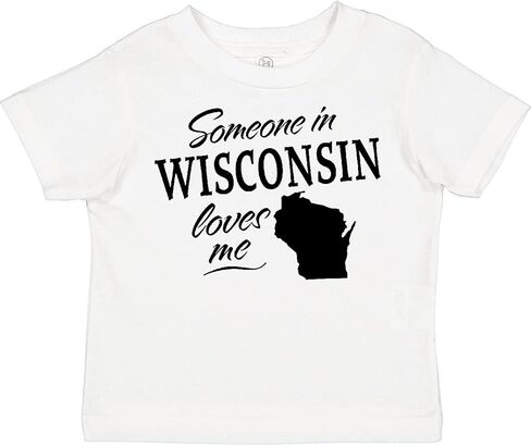 inktastic Someone in Wisconsin Loves Me Toddler T-Shirt in Saudi Arabia
