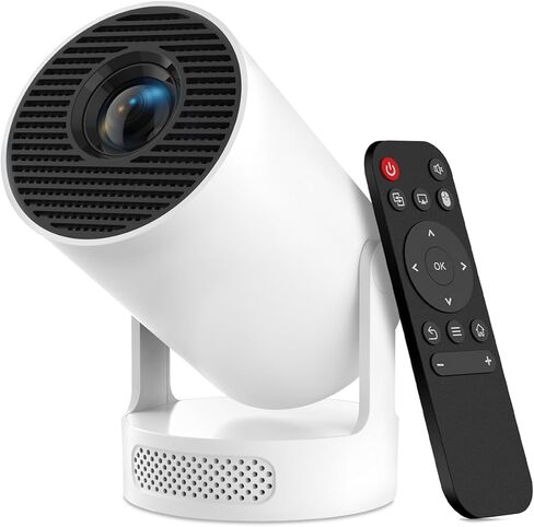 【تطبيقات مدمجة】جهاز عرض صغير مع واي فاي وبلوتوث، يدعم 4K، جهاز عرض محمول، مكبر صوت بقاعدة صوت 5 وات، 200 ANSI، Android، جهاز عرض عمودي تلقائي 210 درجة قابل للدوران in Kuwait