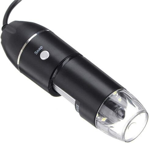 مجهر رقمي 1600X USB كاميرا منظار محمولة مع 8 مصابيح LED قابلة للتعديل - مكبر محمول خفيف الوزن لأجهزة Android وiOS ومثالي للإلكترونيات والمجوهرات in Kuwait